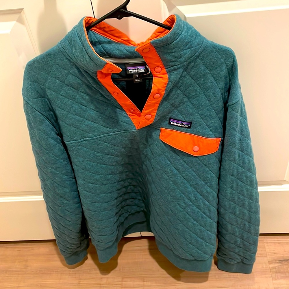 Patagonia quilted organic cotton snap-T pullover